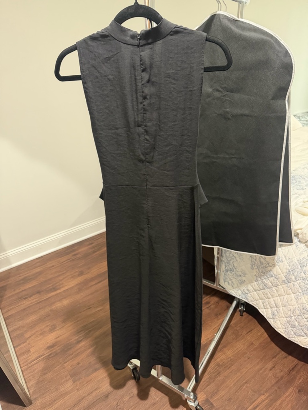 Mango Black Sleeveless Tie-Waist Midi Dress - Picture 2 of 2